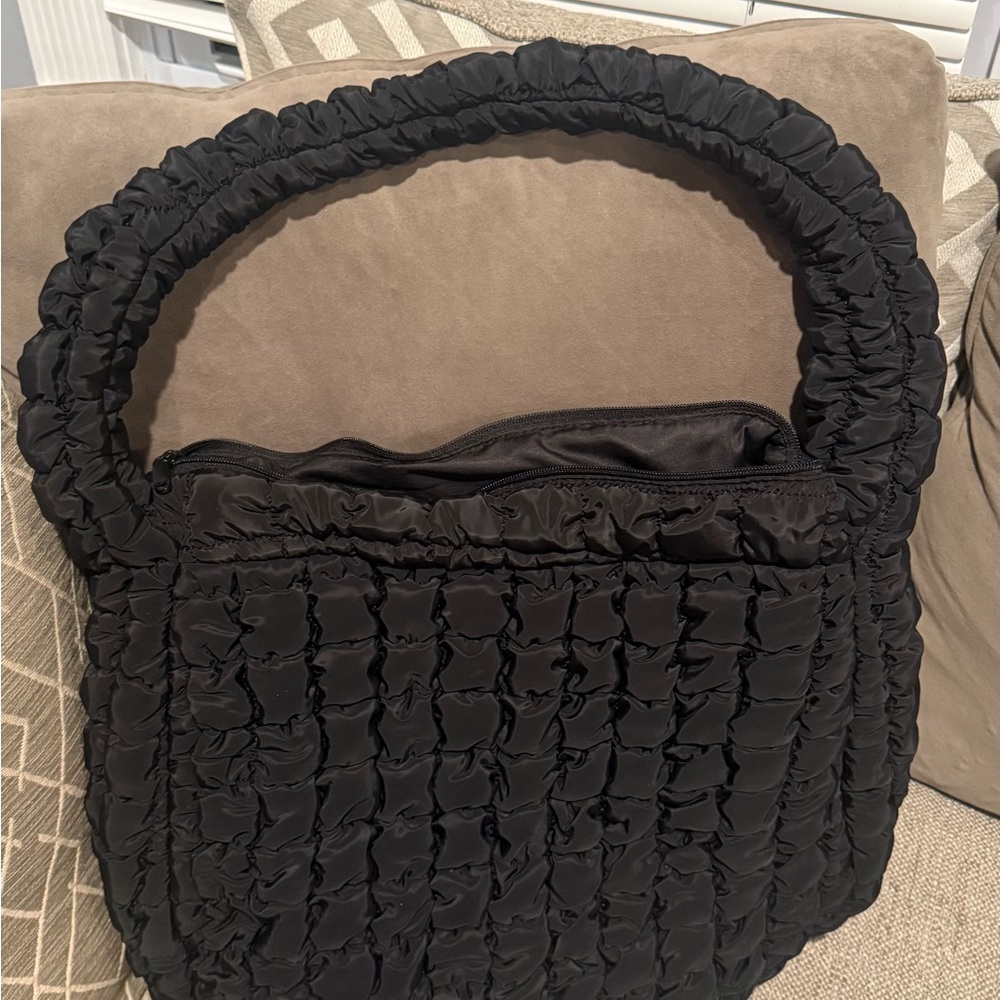 Wild Fable Black Ruched Shoulder Bag